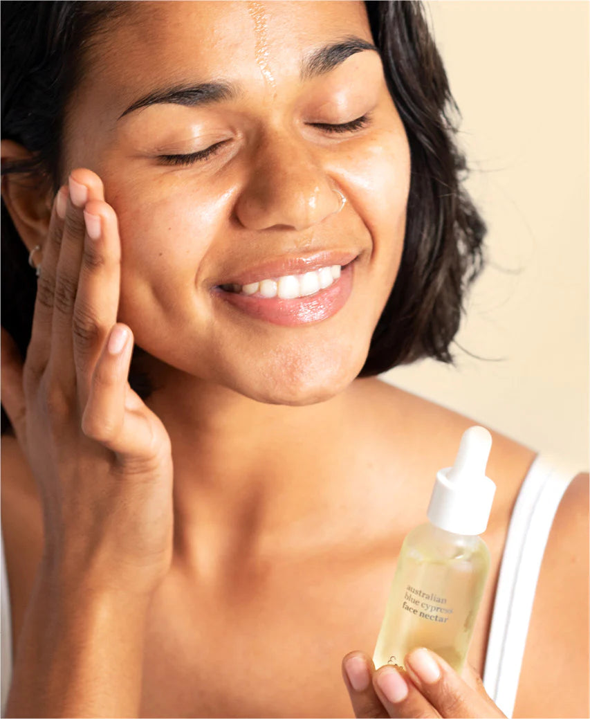 Australian Blue Cypress Face Nectar Serum from ERE PEREZ available online on Qiyorro