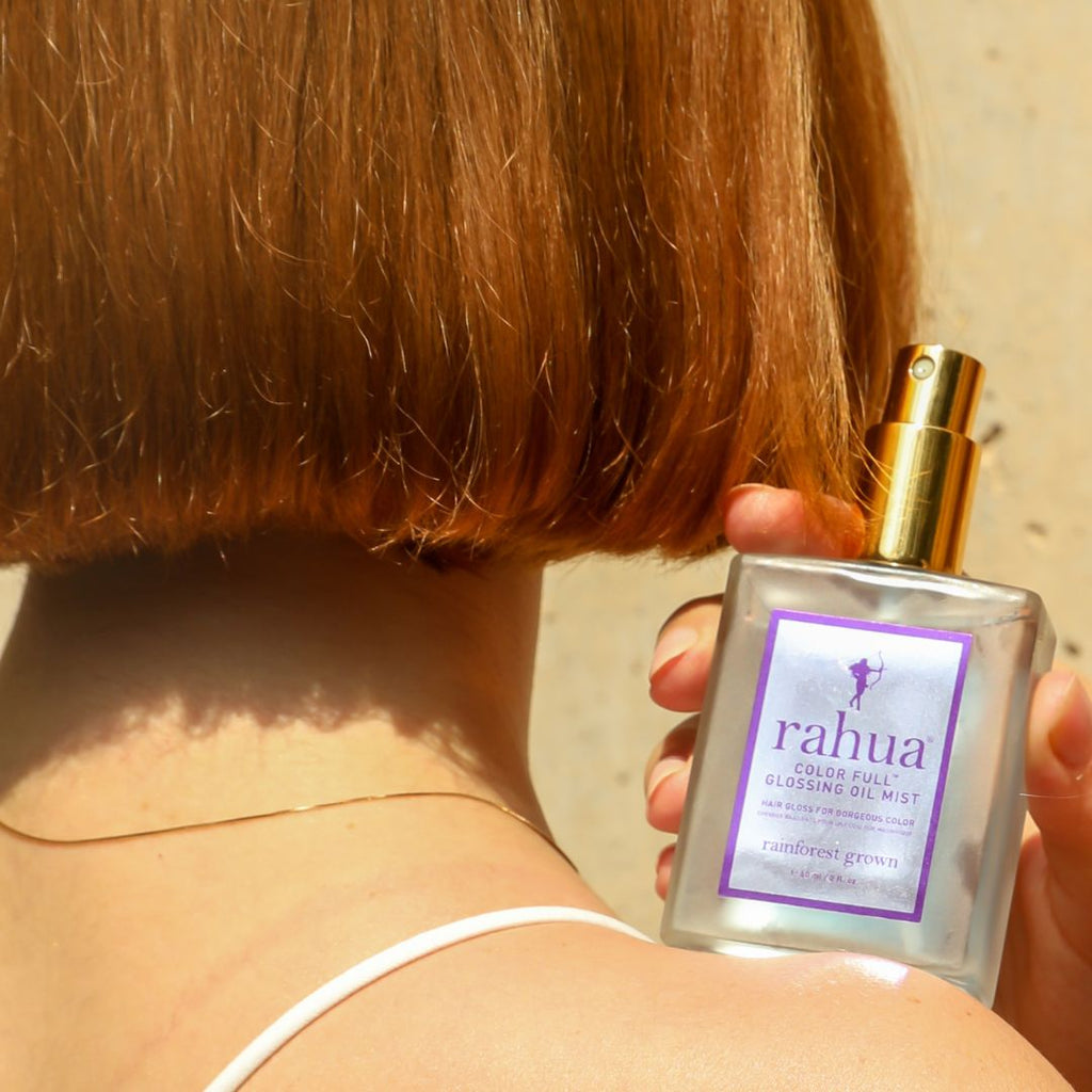 Color Full Glossing Oil Mist from Rahua available online on Qiyorro