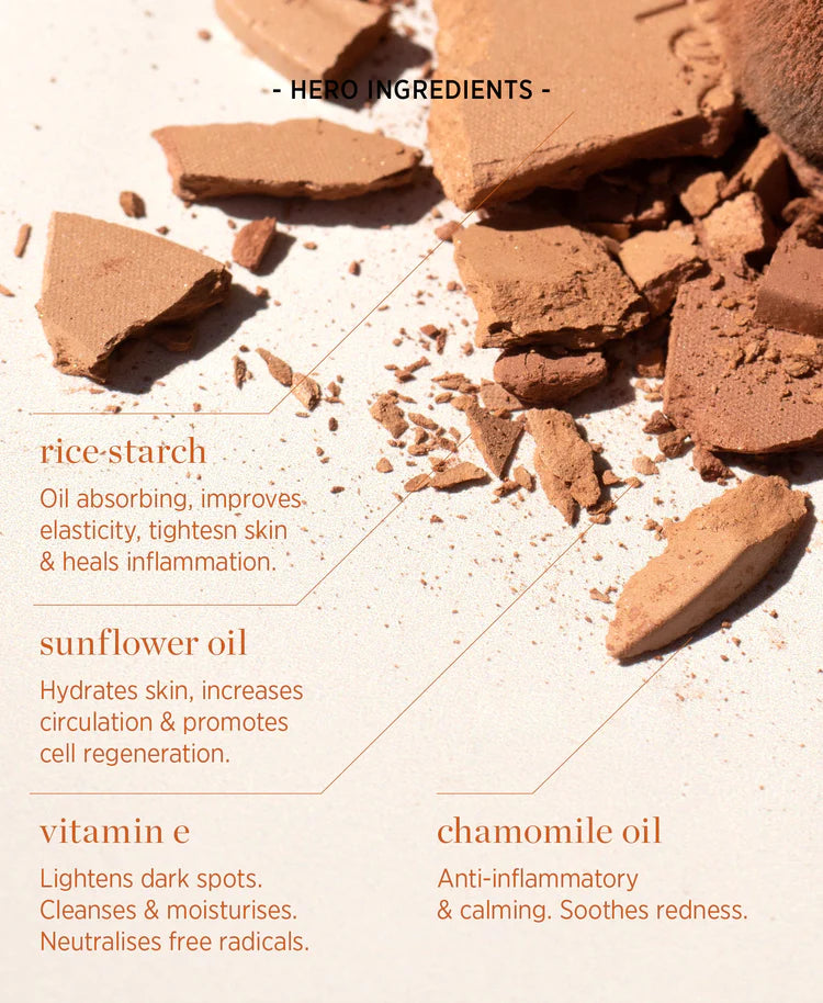 Ere Perez Rice Powder Blush & Bronzer - Roma - Qiyorro