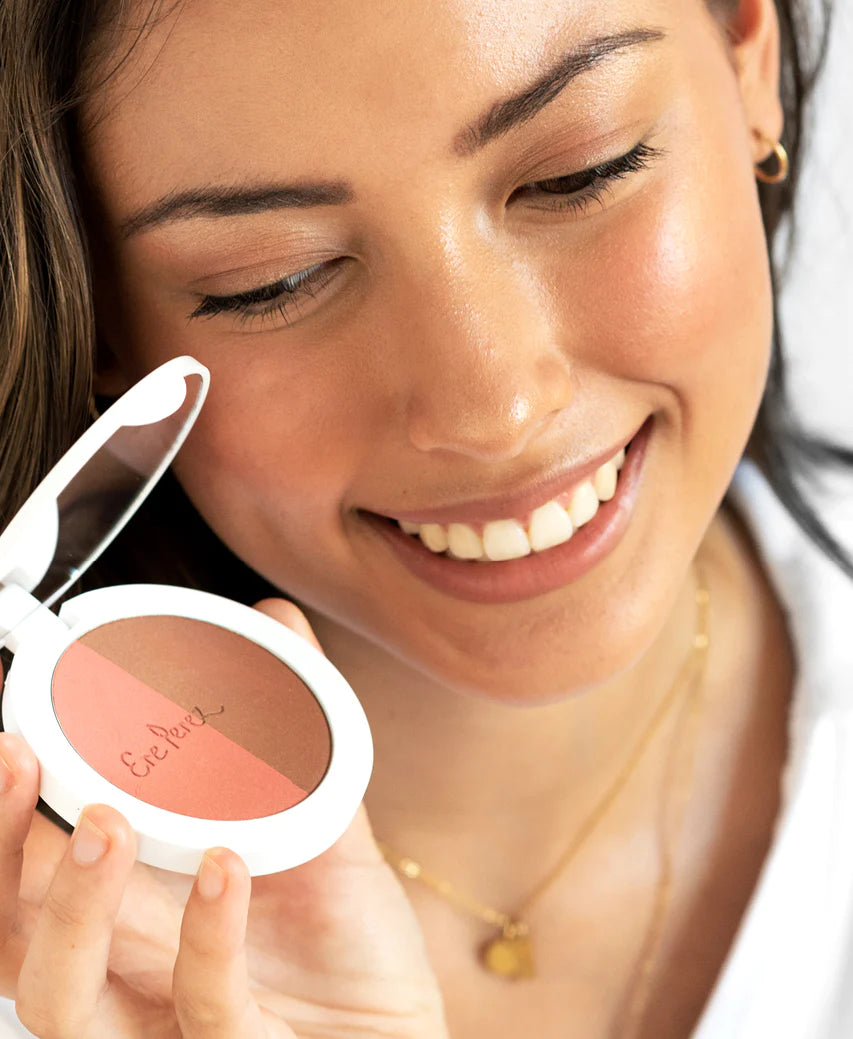 Ere Perez Rice Powder Blush & Bronzer - Brooklyn - Qiyorro