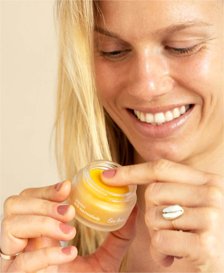 Papaya SOS Marmalade Moisturizers from ERE PEREZ available online on Qiyorro