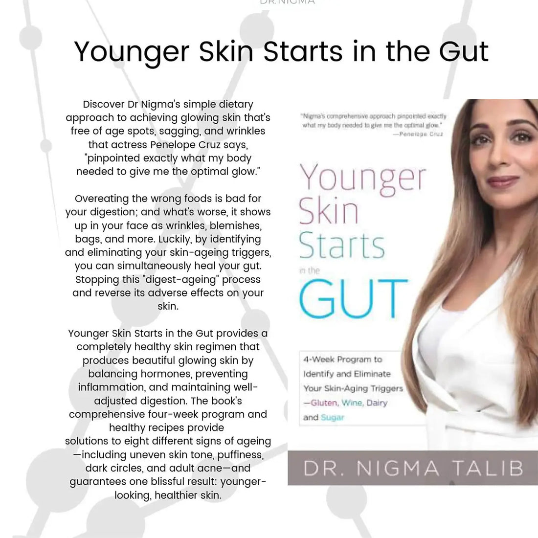 Dr. Nigma Book: Younger Skin Starts In The Gut - Qiyorro