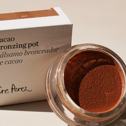 Cacao Bronzing Pot  Bronzer from ERE PEREZ  available online on Qiyorro