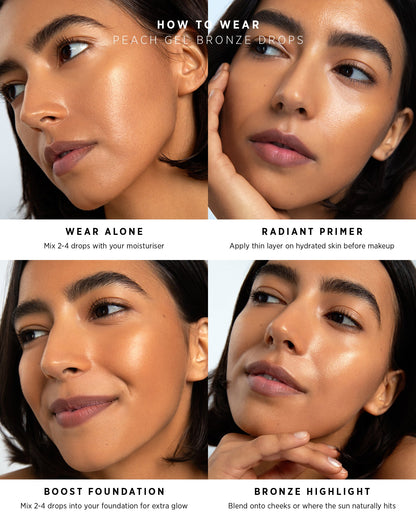 peach gel bronzing drops