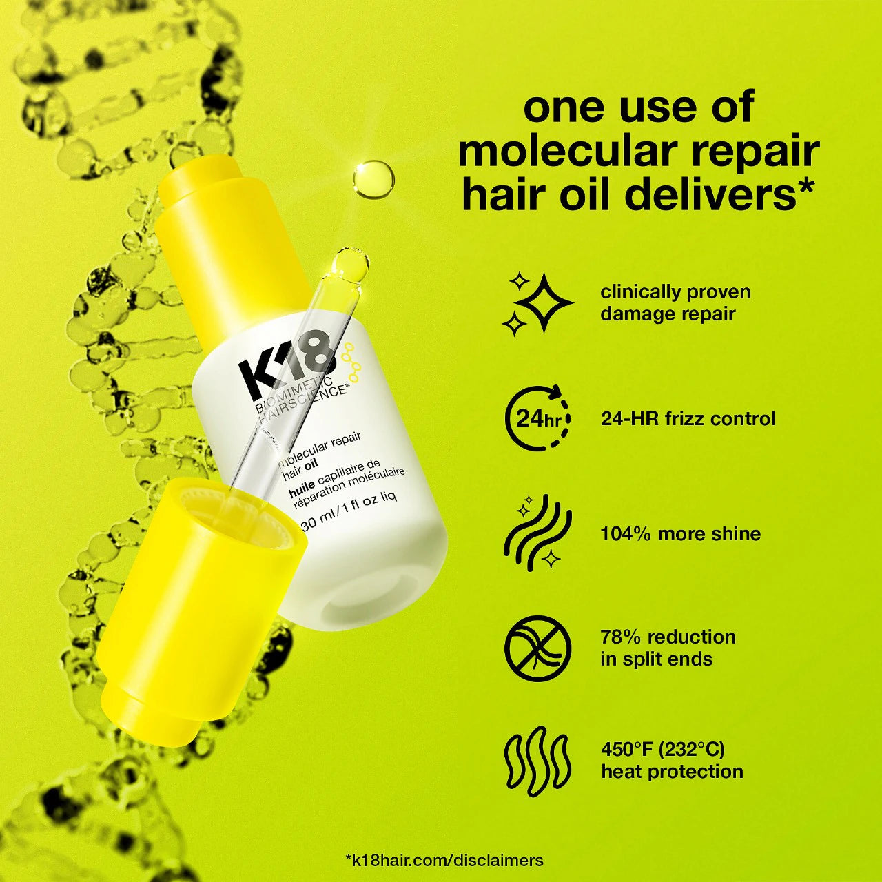 K18 Molecular Repair Hair Oil  Hair Oil from K18  available online on Qiyorro