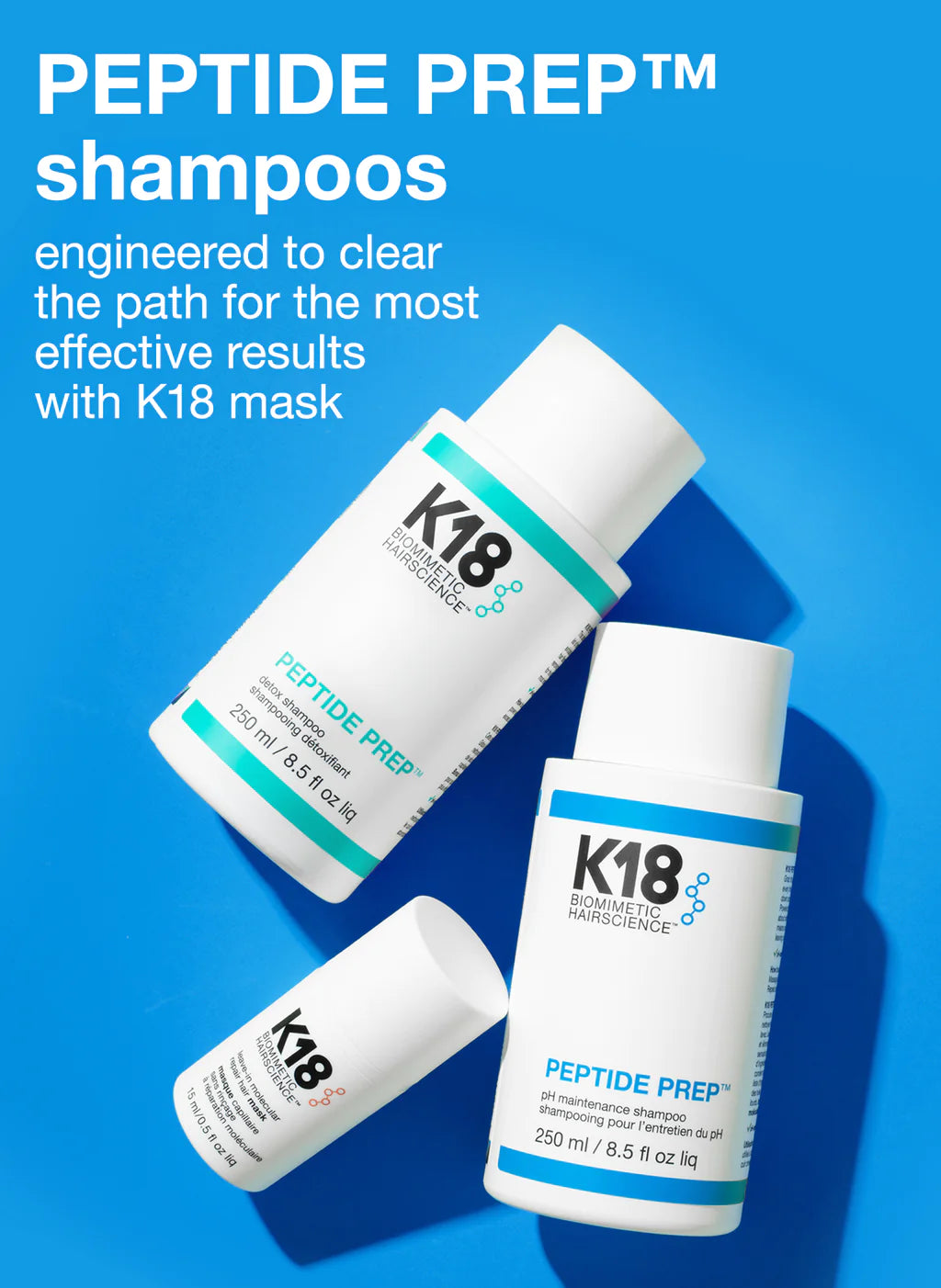 K18 Peptide Prep Detox Shampoo 250ml Shampoo from K18 available online on Qiyorro