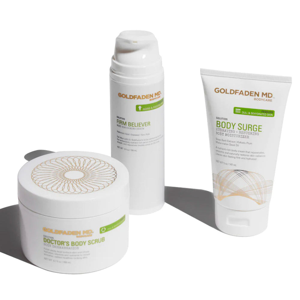 The Body Glow Set Set from GOLDFADEN MD available online on Qiyorro
