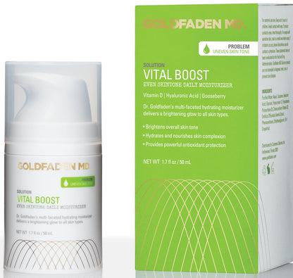 VITAL BOOST - Even Skintone Daily Moisturizer   from GOLDFADEN MD  available online on Qiyorro